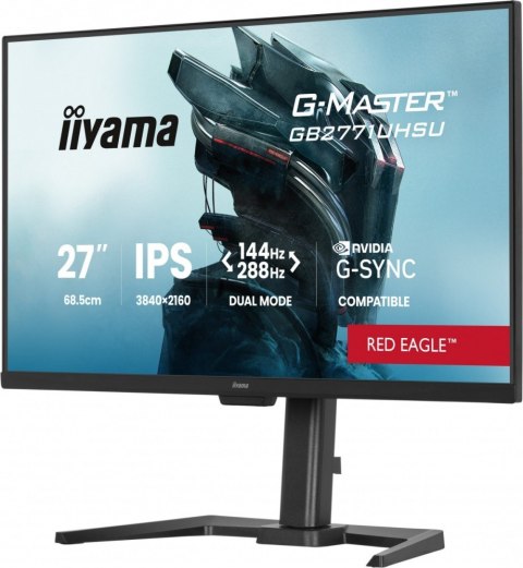 IIYAMA Monitor 27 cali GB2771UHSU-B1 4K 144Hz FHD 288Hz, 450cd, 2x2W, HAS 150, PIVOT