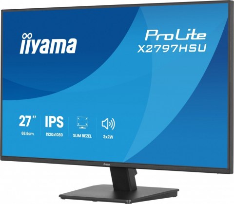 IIYAMA Monitor ProLite 27 cali X2797HSU-B1 IPS,FHD,HDMI,DP,120Hz,350CD,2xUSBv3.2, 2xUSB-C, GW 5lat