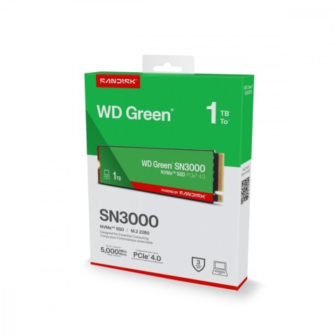 Western Digital Dysk SSD Green 1TB M.2 2280 SN3000 NVMe PCIE4.0