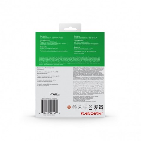 Western Digital Dysk SSD Green 500GB M.2 2280 SN3000 NVMe PCIE4.0
