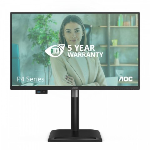 AOC Monitor 24P4CV 23.8 cala IPS 120Hz HDMI DP RJ45 USB-C Pivot Głośniki
