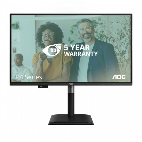AOC Monitor Q27P4CV 27 cali IPS 120 Hz HDMI DP RJ45 USB-C Pivot Głośniki