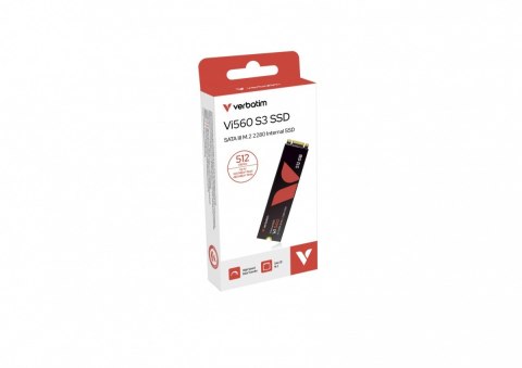 Verbatim Dysk wewnętrzny VI560 S3 SSD 512GB M.2 2280 SATA 49363