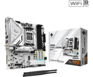 ASRock Płyta główna B850M STEEL LEGEND WIFI AM5 4DDR5 HDMI/DP mATX