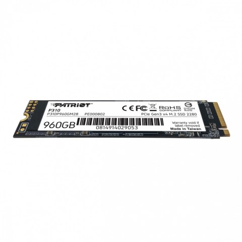 Patriot Dysk SSD P310 960GB M.2 2280 2100/1800 PCIe NVMe Gen3 x 4
