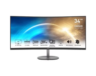 MSI Monitor 34 cale PRO MP341CQ CURVED/VA/UWQHD/100Hz