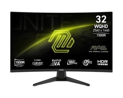 MSI Monitor MAG 321CQF E18 31.5 cala LED/WQHD/LED/Curved/180Hz/czarny