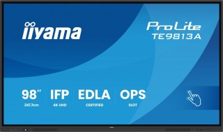 IIYAMA Monitor wielkoformatowy 98 cali TE9813A-B2AG INFRARED,40pkt,IPS,4K