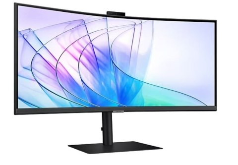 Samsung Monitor 34 cale ViewFinity S65VC VA 3440x1440 UWQHD 21:9 1xHDMI 1xDP 1xUSB-C 90W 2xUSB-A LAN 5ms HAS Webcam głośniki zakrzywiony
