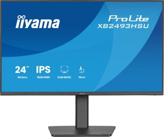 IIYAMA Monitor 23.8 cala XB2493HSU-B1 IPS.HDMI.DP.2x2W.USBx2, 350cd,1500:1, HAS 150/PIVOT