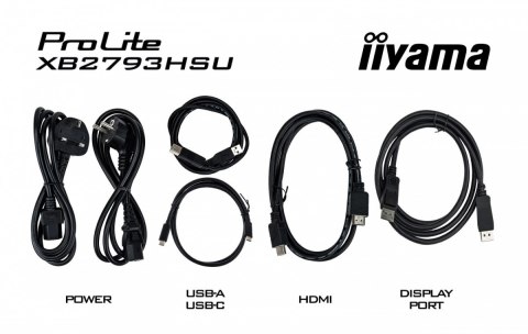 IIYAMA Monitor 43 cale X4373UHSU-B2 4K,VA,2xHDMI,DP,USBCdock (PD95W), 4000:1, USB HUB x4 (2x Type-A, 2x Type-C), KVM, 2 x 7W,450 