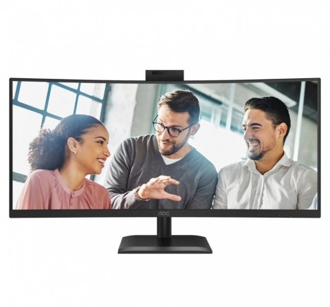 AOC Monitor 34 cale CU34E4CW Curved VA 120Hz HDMIx2 DP RJ45 USB-C HAS Kamera