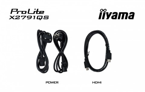 IIYAMA Monitor 27 cali X2791QS-B1 IPS, QHD, 120Hz, HDMI, DP, 2xUSB, 1500:1, 350cd, 2x2W, cienka ramka z 4 stron