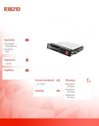 Hewlett Packard Enterprise Dysk AL STG 9000 1.92T NVMe FIPS Encrypted Upgrade SSD R3B21D