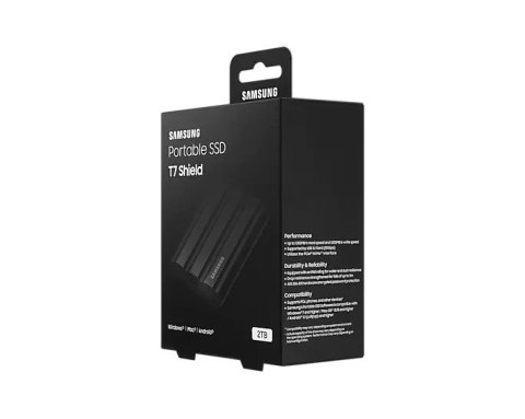 Samsung Dysk SSD T7 Shield 2TB USB 3.2, czarny