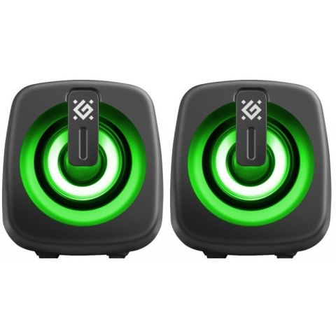 Defender Głośniki komputerowe J1 2.0 6W LED USB czarne