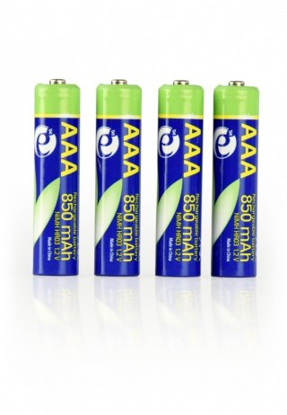 Gembird Akumulatory AAA (gotowe do użycia), 850mAh, blister 4 sztuki