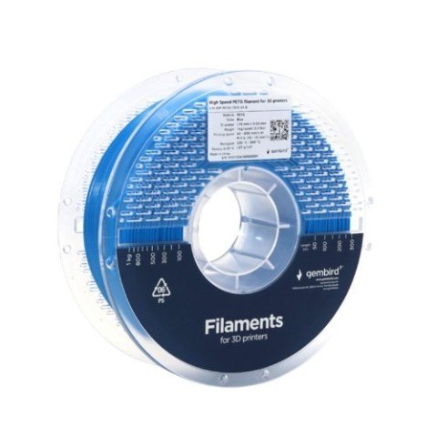 Gembird Filament PETG High Speed, 1,75 mm, 1 kg, niebieski