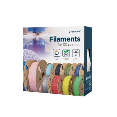 Gembird Filament PLA, 1,75 mm, 200gr. - do drukarki GEMMA, czerwony