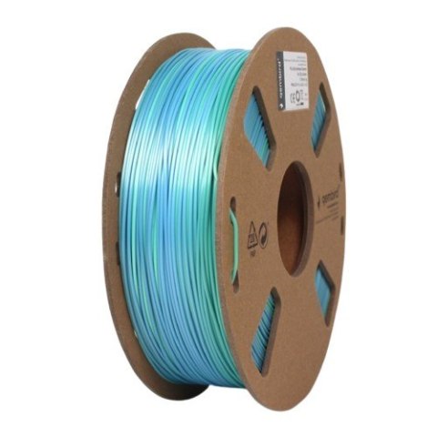Gembird Filament PLA Silk Rainbow, 1,75 mm, 1kg, niebiesko-zielony