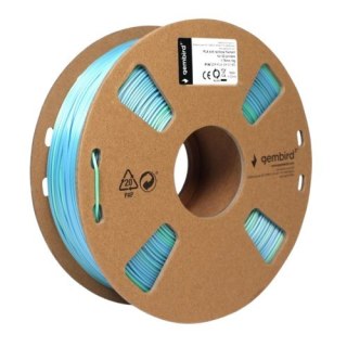 Gembird Filament PLA Silk Rainbow, 1,75 mm, 1kg, niebiesko-zielony