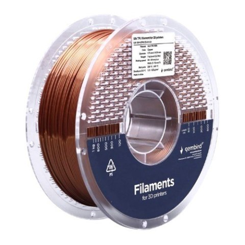 Gembird Filament TPU jedwabny, 1,75 mm, 1 kg, miedziany