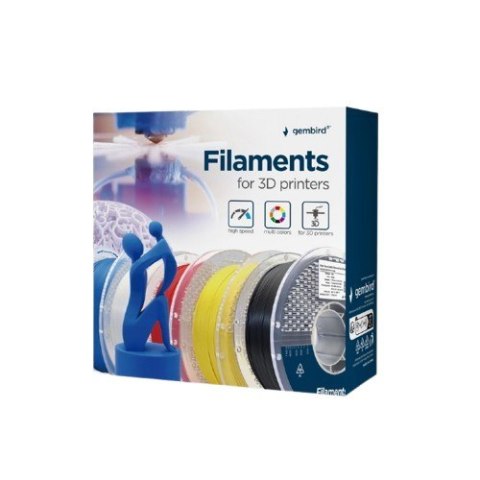 Gembird Filament TPU jedwabny, 1,75 mm, 1 kg, żółty
