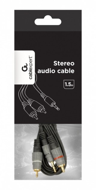 Gembird Kabel 3.5mm stereo 2*RCA 1.5m, pozłacane złącza