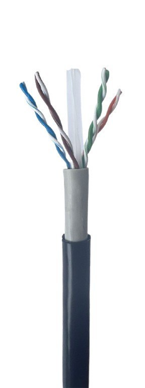 Gembird Kabel sieciowy LAN UTP, kat. 6, drut, 305m, zewnętrzny, czarny