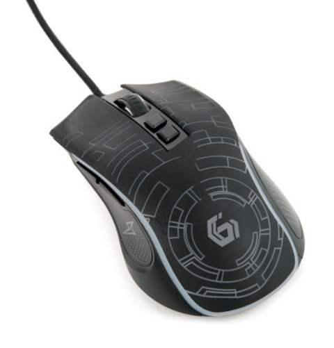 Gembird Mysz gamingowa z podświetleniem RGB, USB czarna