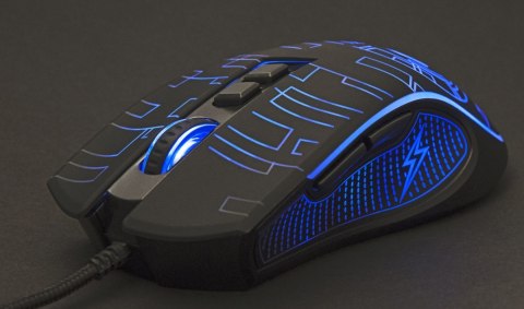 Gembird Mysz gamingowa z podświetleniem RGB, USB czarna