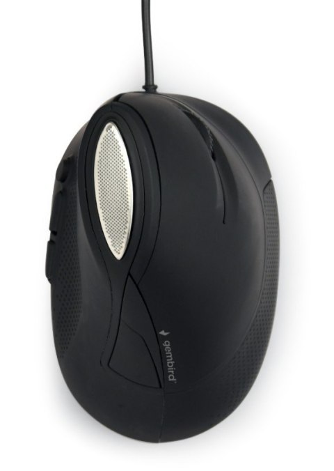 Gembird Mysz optyczna ergonomiczna przewodowa mysz optyczna z 6 przyciskami, kolor szary