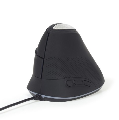 Gembird Mysz optyczna ergonomiczna przewodowa mysz optyczna z 6 przyciskami, kolor szary