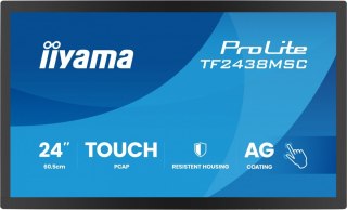 IIYAMA Monitor 24 cale TF2438MSC-B2 IPS,FHD,DP,HDMI,2x2W,2xUSB,600(cd/m2), 10pkt.7H,IP1X(FRONT),PION/POZIOM, 120Hz