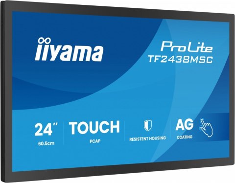 IIYAMA Monitor 24 cale TF2438MSC-B2 IPS,FHD,DP,HDMI,2x2W,2xUSB,600(cd/m2), 10pkt.7H,IP1X(FRONT),PION/POZIOM, 120Hz