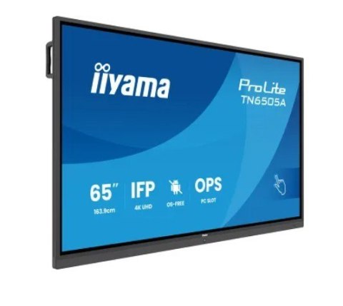 IIYAMA Monitor 65 cali TN6505A-B1AG IPS,4K,40pkt,500cd,nonOS,1200:1,5ms, DeepContrast-IR+, 1xVGA,2xHDMI,DP,USB-C(PD65W),2xRJ45,2x20W