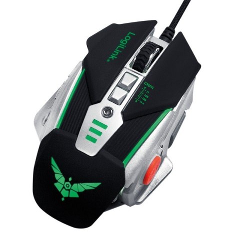 LogiLink Mysz optyczna dla graczy 2400dpi odważniki LED