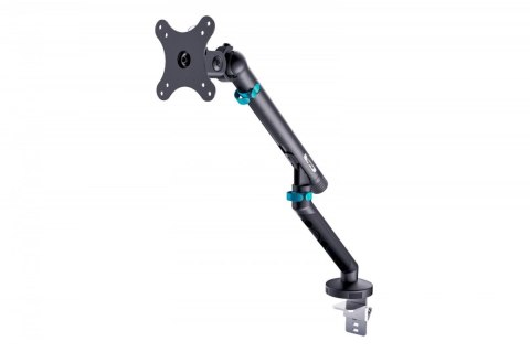 Digitus Ramię biurkowe pojedyncze z zaciskiem i sprężyną mechaniczną 1x LCD max. 35" 10kg, VESA: 75x75, 100x100, czarne