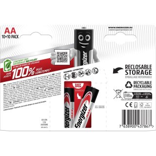 Energizer Baterie alkaliczne LR6/AA MAX blister 20sztuk