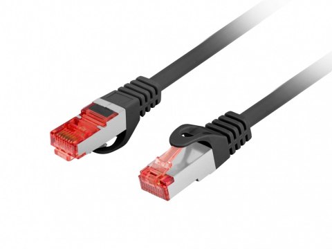 Lanberg Patchcord kat.6 s/ftp lszh cu 15m czarny fluke passed