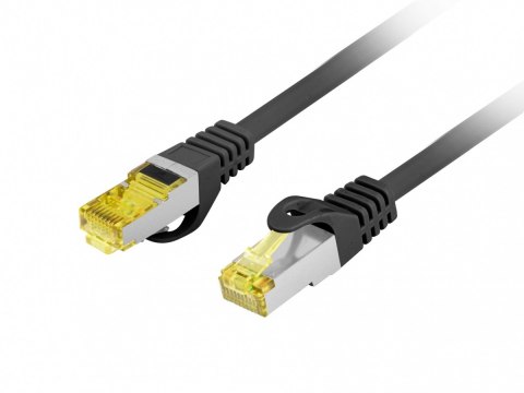 Lanberg Patchcord kat.6a s/ftp lszh cu 10m czarny fluke passed