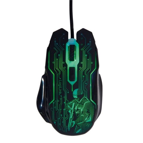 LogiLink Mysz USB dla graczy, 2400 DPI, czarna