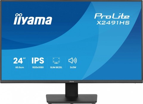 IIYAMA Monitor 23.8 cala X2491HS-B1 IPS,HDMI,DP,1ms,350cd, 1500:1,120Hz,2x2W