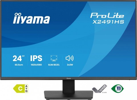 IIYAMA Monitor 23.8 cala X2491HS-B1 IPS,HDMI,DP,1ms,350cd, 1500:1,120Hz,2x2W
