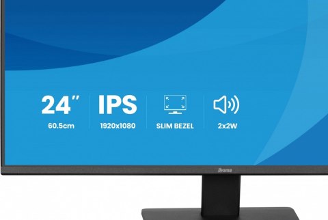 IIYAMA Monitor 23.8 cala X2491HS-B1 IPS,HDMI,DP,1ms,350cd, 1500:1,120Hz,2x2W