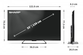 Sharp Telewizor 55 cali 55HR7465E