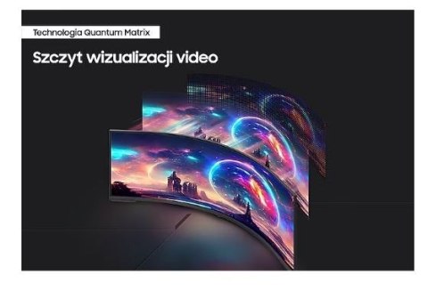 Samsung Samsung Monitor 57 cali G95NC VA 7680x2160 DUHD 32:9 3xHDMI 1xDP 2xUSB 3.0 KVM 1ms 240Hz HAS Gaming zakrzywiony 3Yd2d