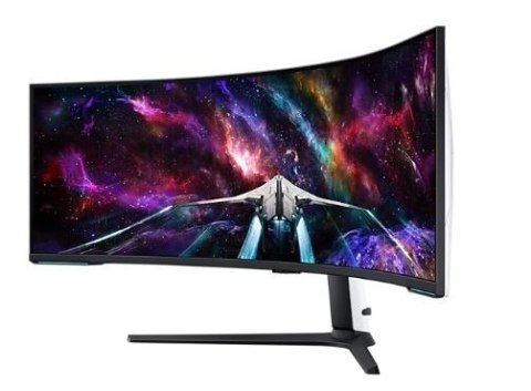 Samsung Samsung Monitor 57 cali G95NC VA 7680x2160 DUHD 32:9 3xHDMI 1xDP 2xUSB 3.0 KVM 1ms 240Hz HAS Gaming zakrzywiony 3Yd2d