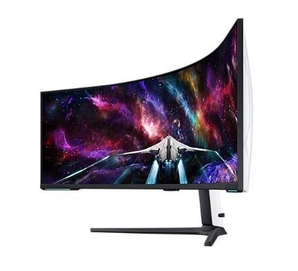 Samsung Samsung Monitor 57 cali G95NC VA 7680x2160 DUHD 32:9 3xHDMI 1xDP 2xUSB 3.0 KVM 1ms 240Hz HAS Gaming zakrzywiony 3Yd2d