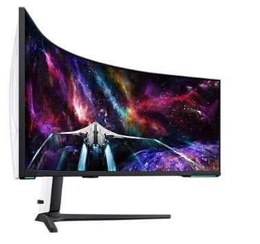 Samsung Samsung Monitor 57 cali G95NC VA 7680x2160 DUHD 32:9 3xHDMI 1xDP 2xUSB 3.0 KVM 1ms 240Hz HAS Gaming zakrzywiony 3Yd2d
